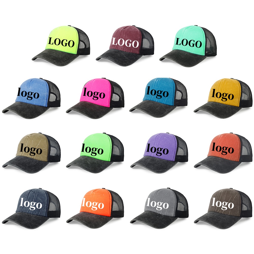 Trucker Cap Mesh - Mesh Washed Foam Baseball Caps Men