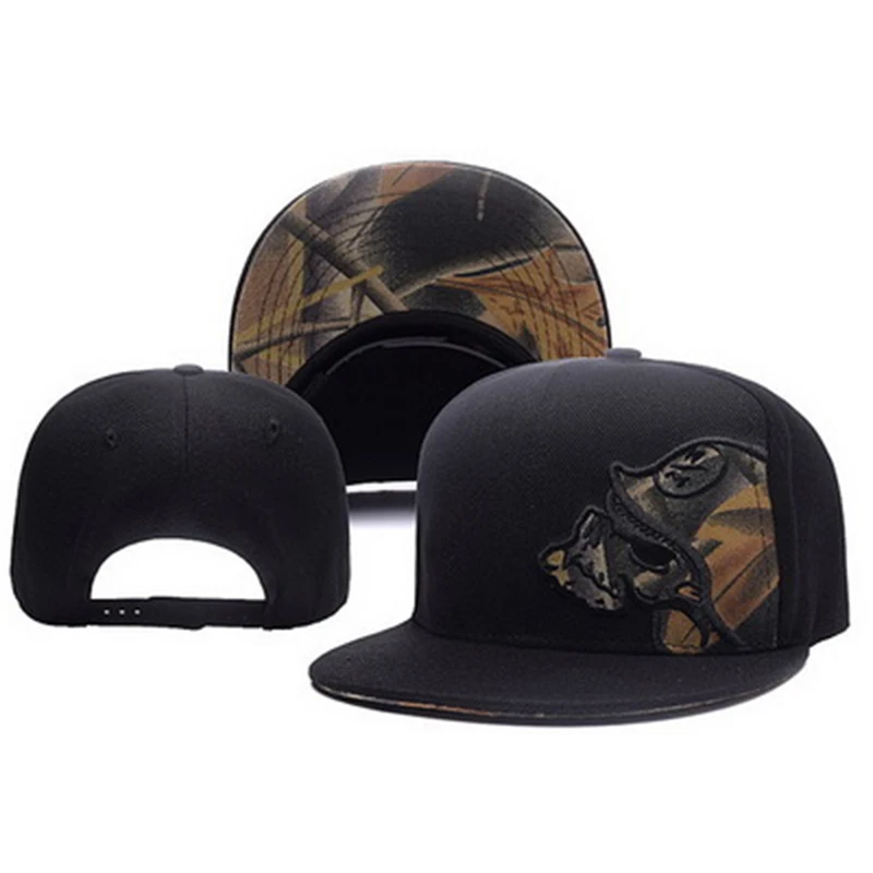 Unisex Skeleton Embroidery Bas - đánh giá và giá Snapback Hat Flat