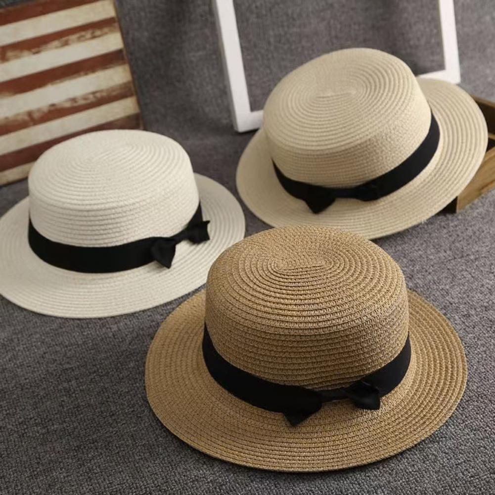 Beach Straw Hat Flat Top Wide  - đánh giá và giá Sun Hat Wide Brim