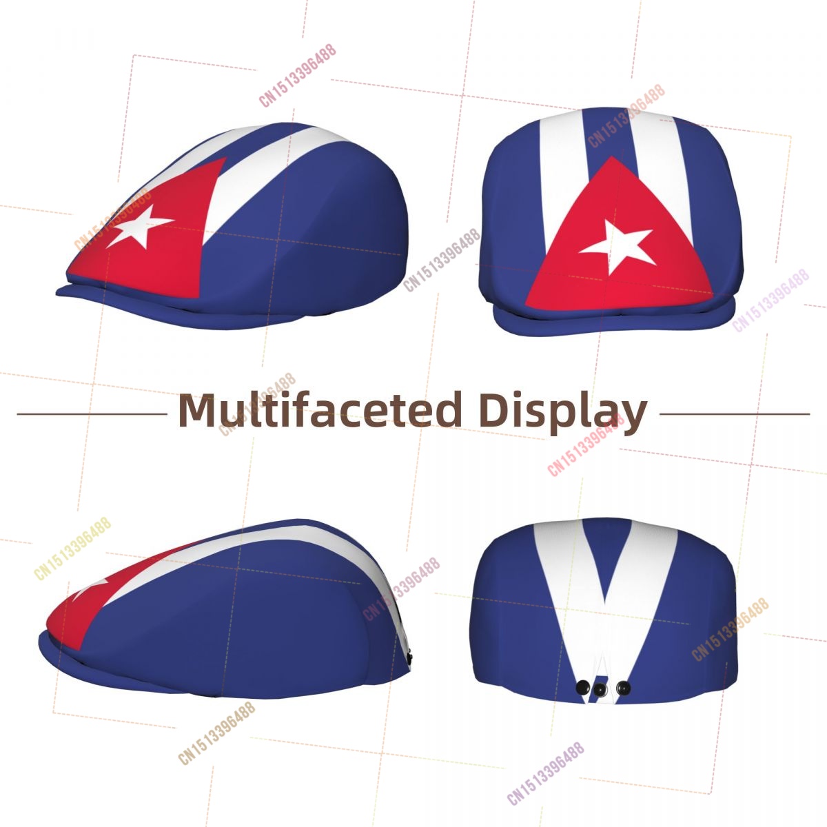 Cuba Flag Men Women Flat Ivy G - đánh giá và giá Newsboy Cap Ivy
