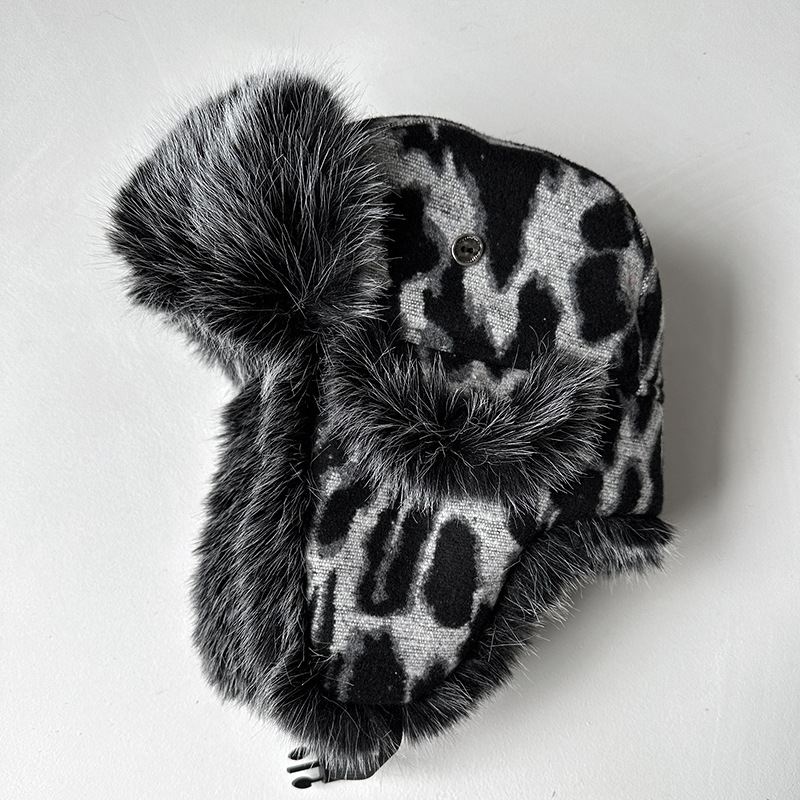 Women Leopard Print Fleece Tra - đánh giá và giá Trapper Hat Ear Flap